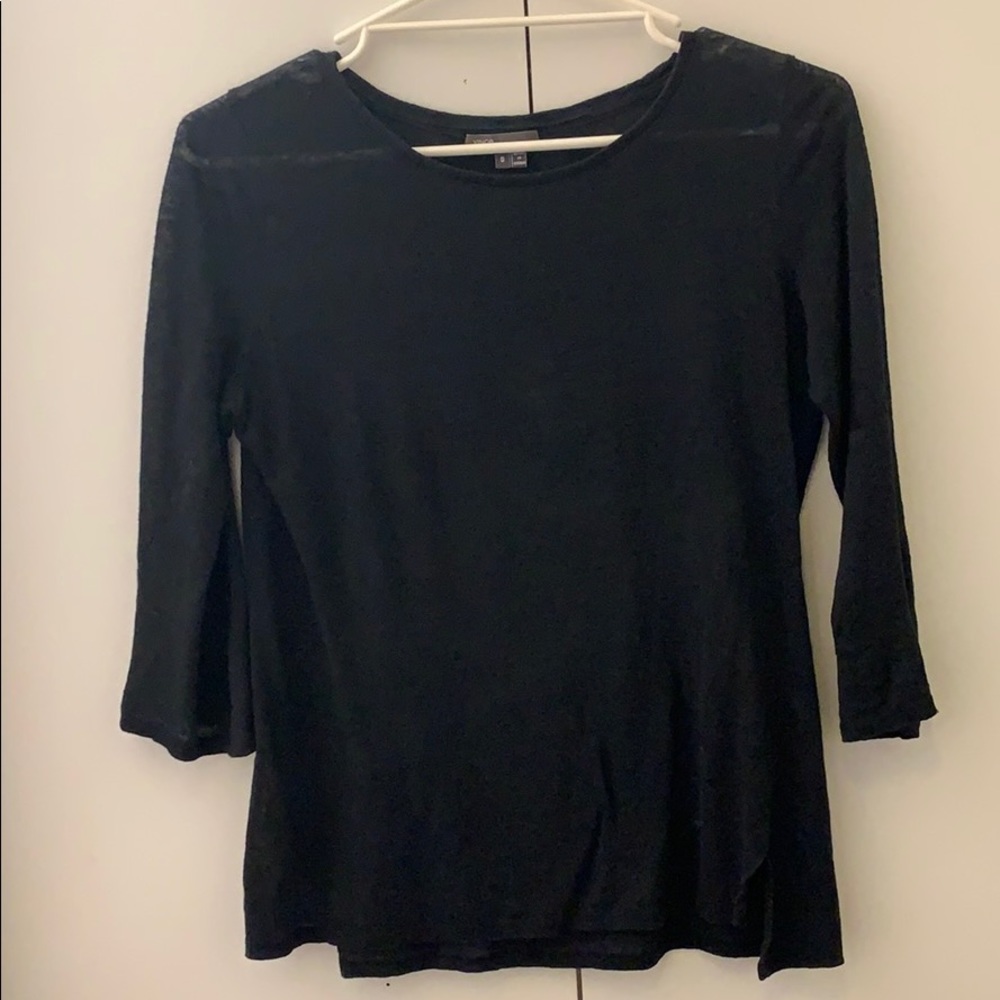 Vine black 3/4 length tee